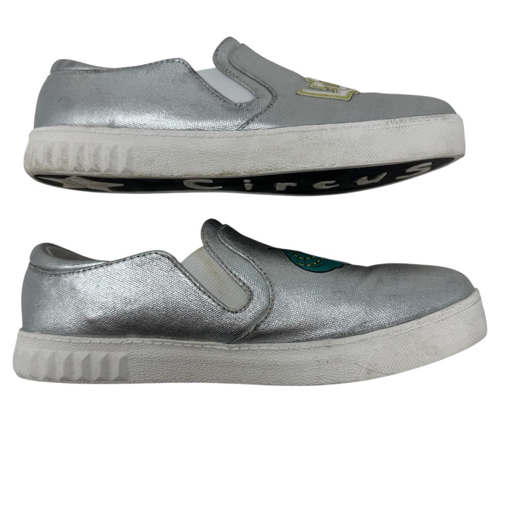 Circus by Sam Edelman Silver Slip-On Sneaker Later Alligator Statement Kidcore - Picture 8 of 16
